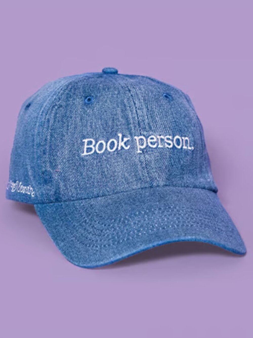 Book Person Denim Baseball Cap - Picture 4 of 4